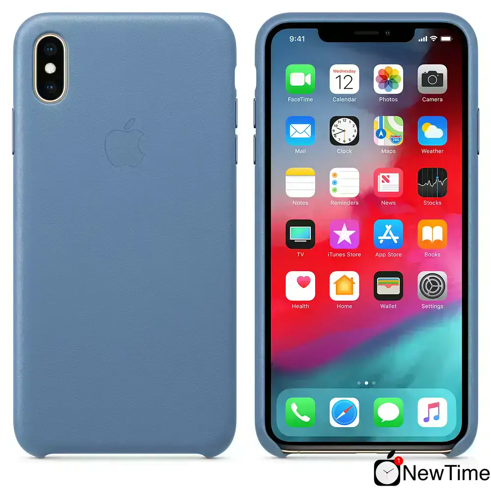 Чохол Apple iPhone XS Leather Case - Cornflower (MVFP2)